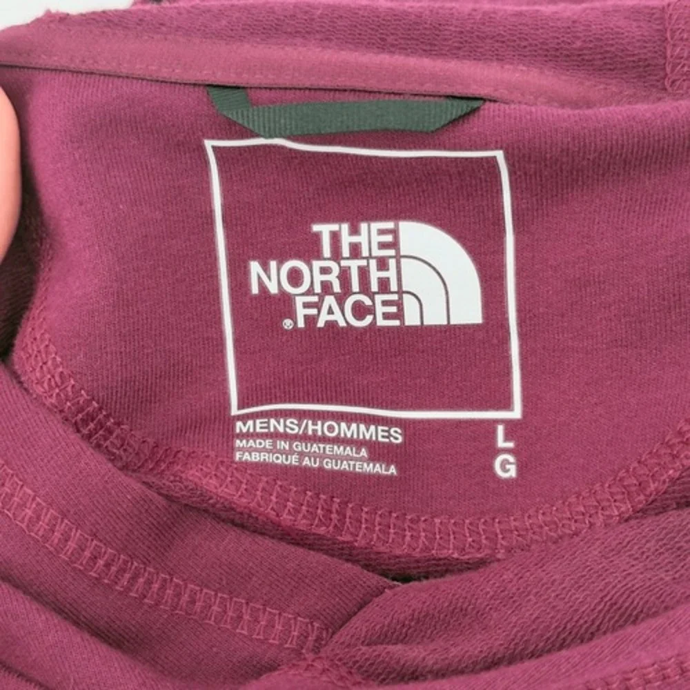 The‎ North Face Terry Hoodie Port Red Pullover Sweatshirt Men's Large